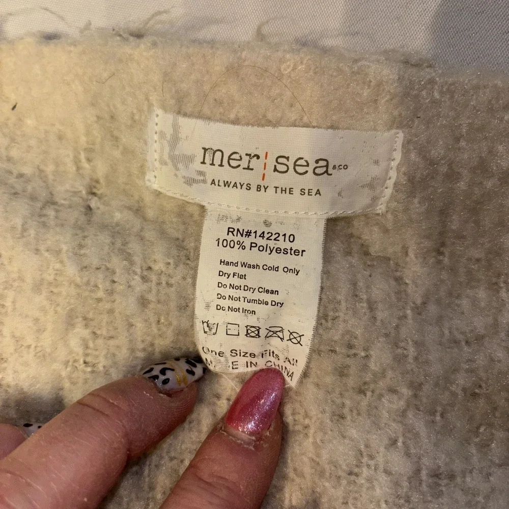 MerSea Anthropologie Scarf Wrap Always by the Sea Beige Pink Clay‎ Ombré Cozy